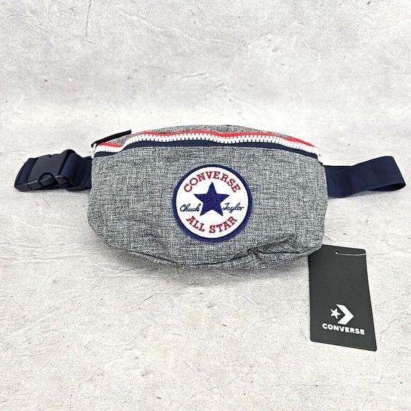 Converse All Star‎ Chuck Taylor Unisex Grey Blue Waistbag Sling Pack Crossbody - Picture 1 of 11
